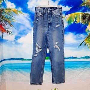 Vanilla Star Womens Jeans 90s straight jean Button Fly Size 5